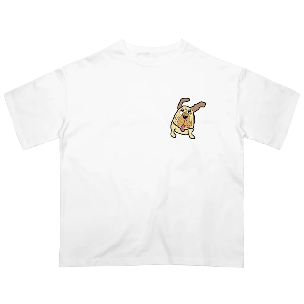 パペットピットの風なびく犬 オーバーサイズTシャツ