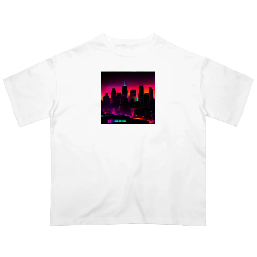 パワドラのネオンカラーで輝く都市2 Oversized T-Shirt