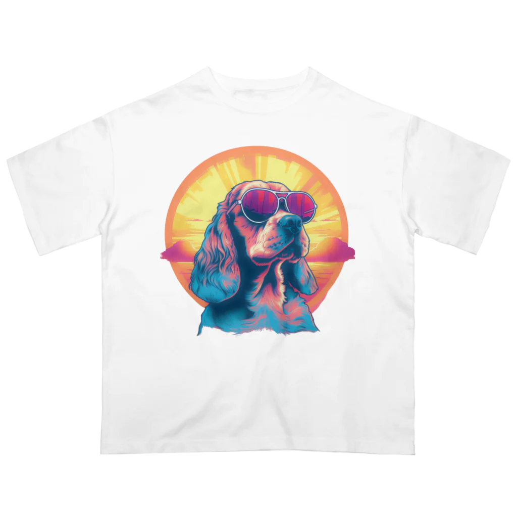 dogsdream8246のcocker sunset Oversized T-Shirt