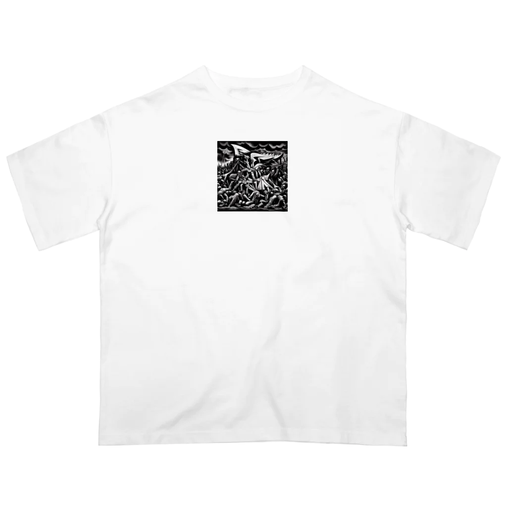 u_me_u_meのピカソ風2 オーバーサイズTシャツ