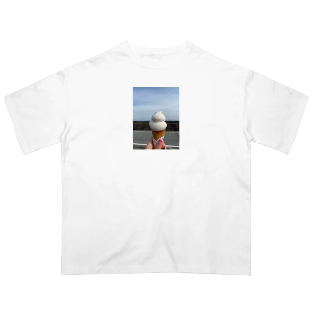 tksのもうすぐ夏だよアイスくん オーバーサイズTシャツ