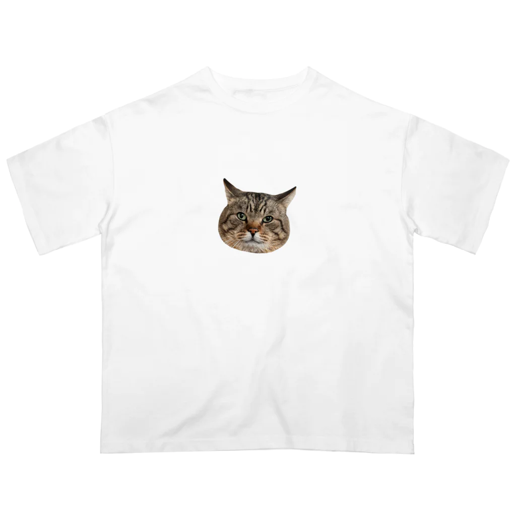 はらっぺらし猫のイロイロ♪の【デフォ顔】はらっぺらしgoods オーバーサイズTシャツ