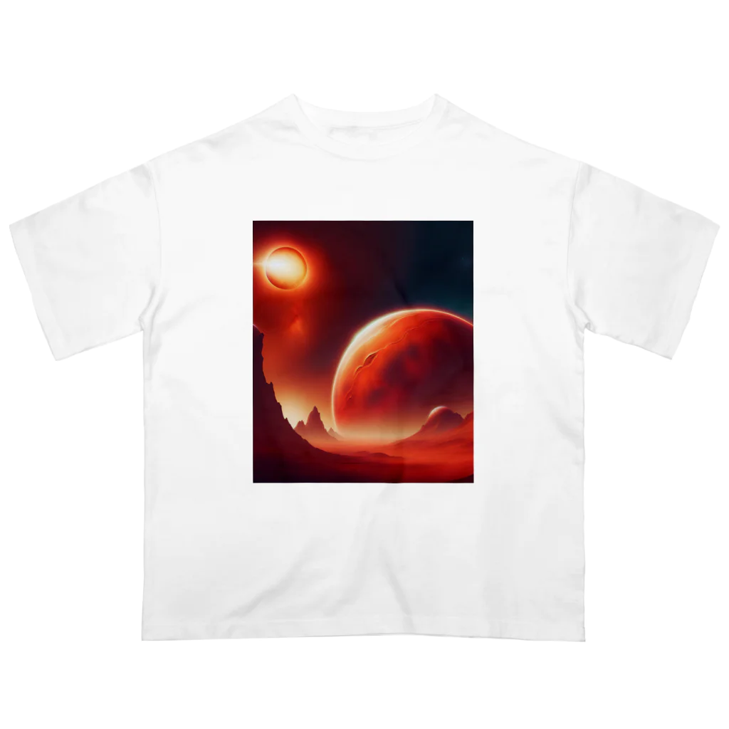 LUF_jpsのRed Planet: Mars オーバーサイズTシャツ