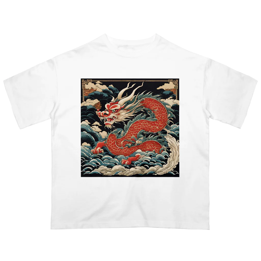 the blue seasonの天候を司る守護神 - 日本の伝説の龍神 オーバーサイズTシャツ