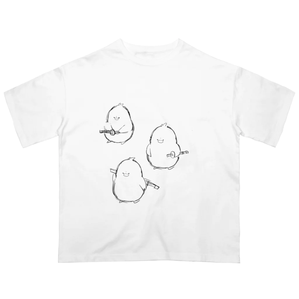 猫杏のシンプルな鳥 Oversized T-Shirt