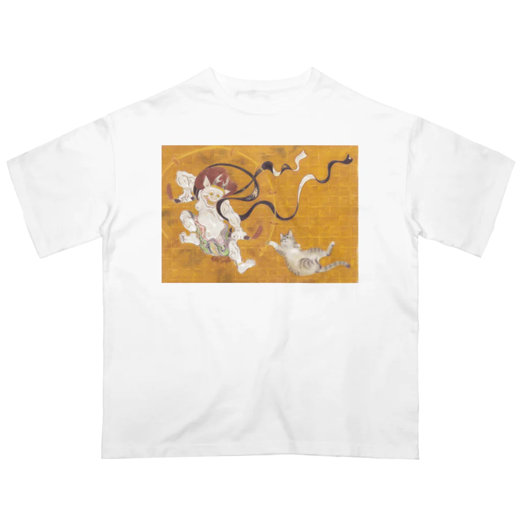 目羅　健嗣の雷神痩身美容図（メラノ美術館） Oversized T-Shirt