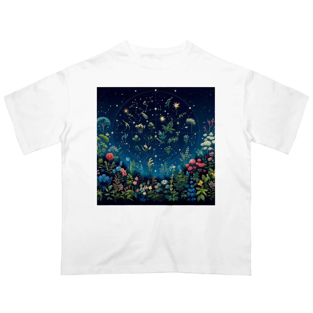 0denkundesuの星彩植譜 オーバーサイズTシャツ