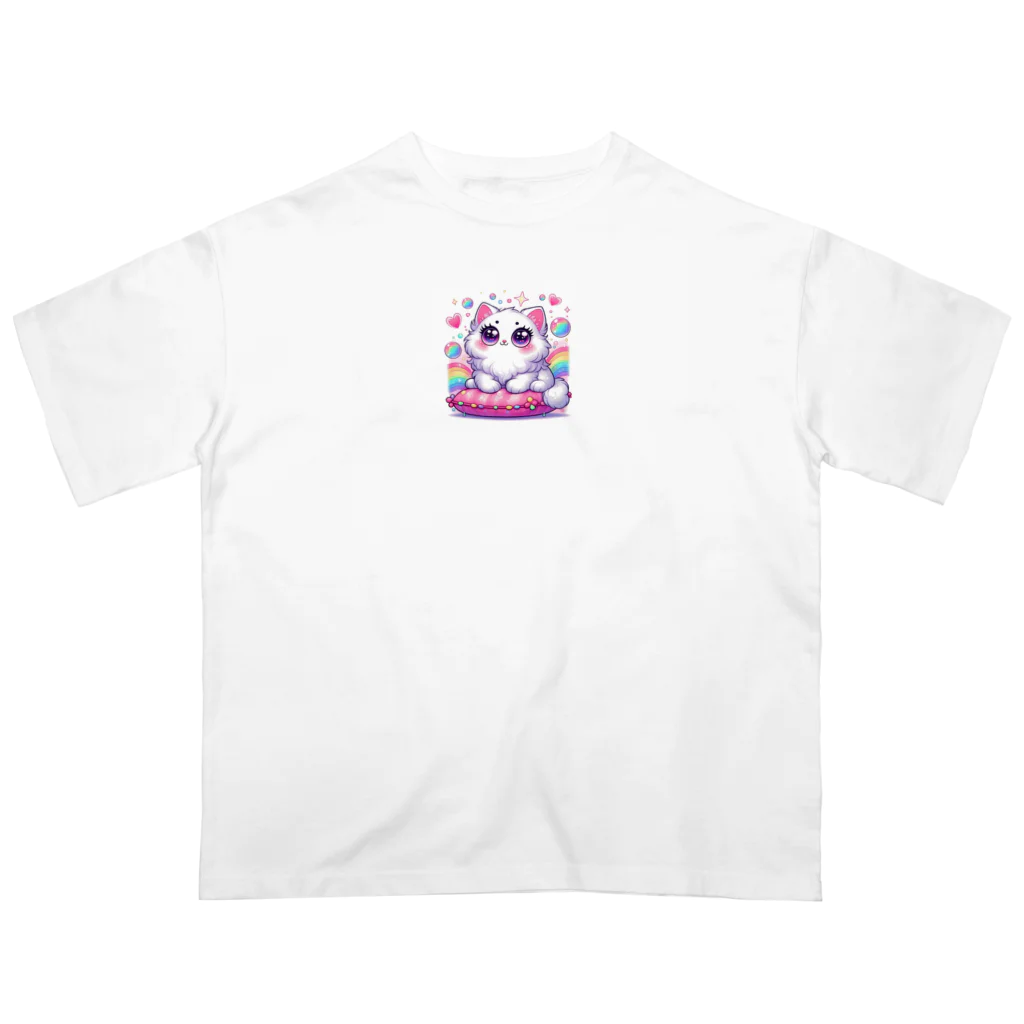 動物愛好家のねこちゃん オーバーサイズTシャツ