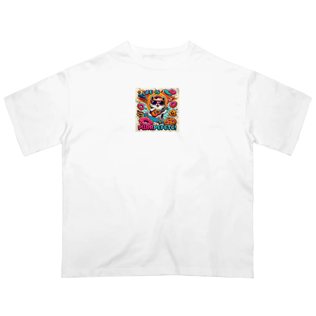 えいゆショップのスナフキ猫くん Oversized T-Shirt