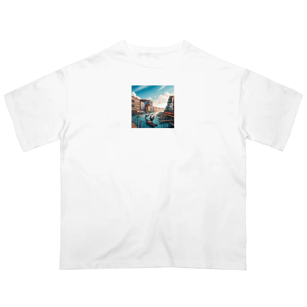 Pixel Art Goodsのヴェネチア（pixel art） Oversized T-Shirt