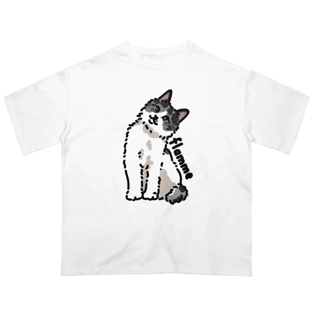 みきぞーん｜保護猫 ミッキー画伯と肉球とおともだちのflamme オーバーサイズTシャツ