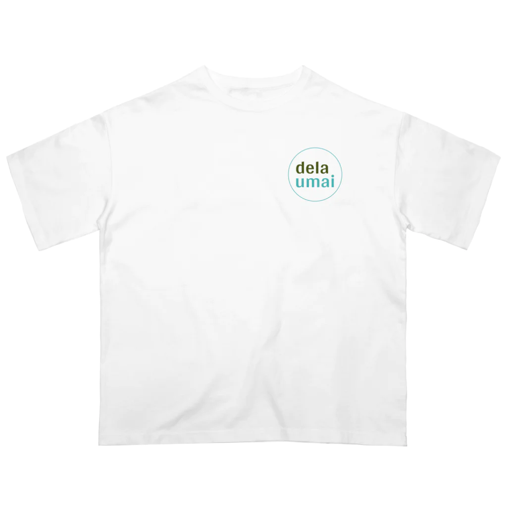 carl-carlのdela umai ロゴ丸 オーバーサイズTシャツ