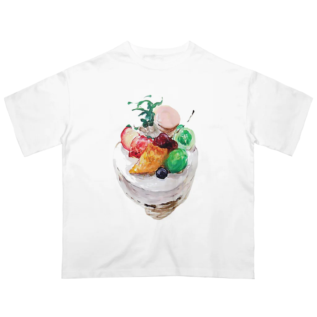 harapecoartのフルーツケーキ オーバーサイズTシャツ