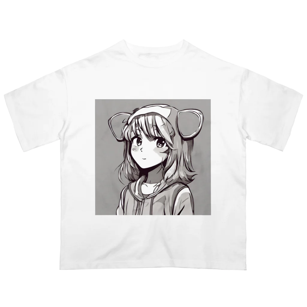 Mahaloのパーカーの女の子 オーバーサイズTシャツ