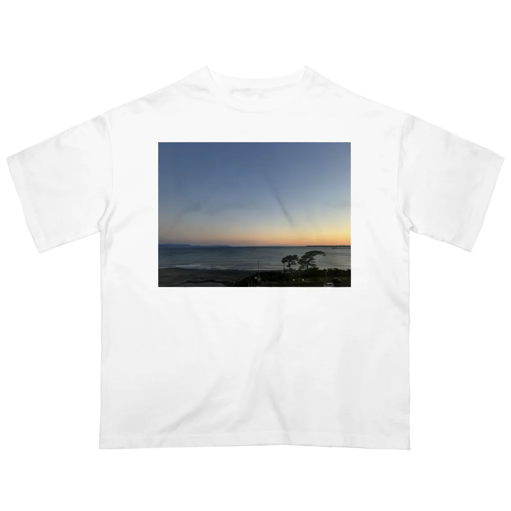 syo tam Enaのただの夕方の海 オーバーサイズTシャツ