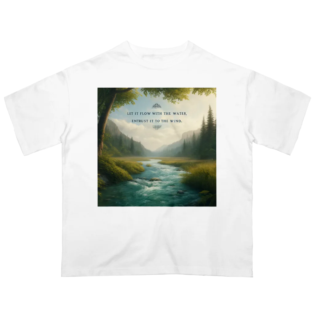 M Y (Yoshida Masaru)の「水に流れ、風に託す」 Oversized T-Shirt