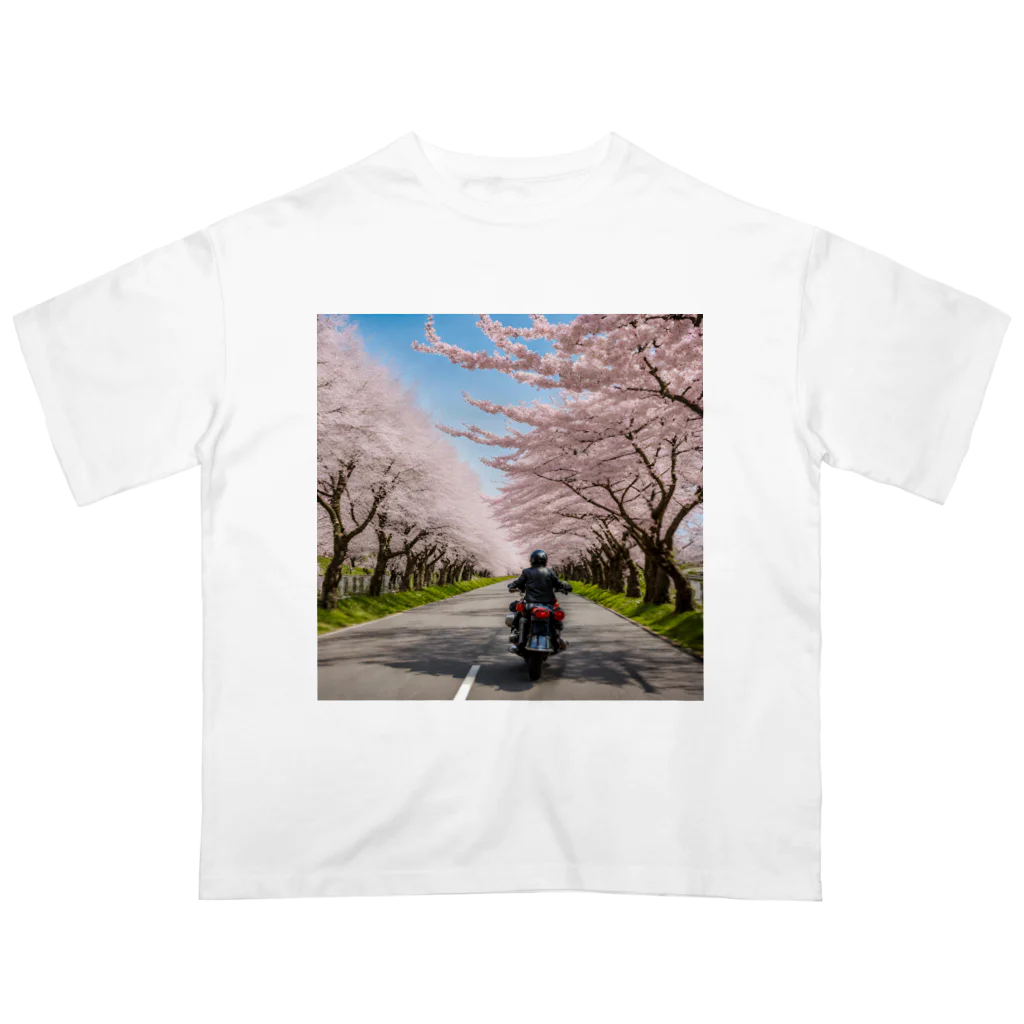 the blue seasonの春の息吹と共に - 桜のトンネルを駆ける オーバーサイズTシャツ