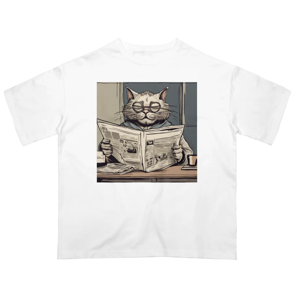 ローズのおじ猫 Oversized T-Shirt