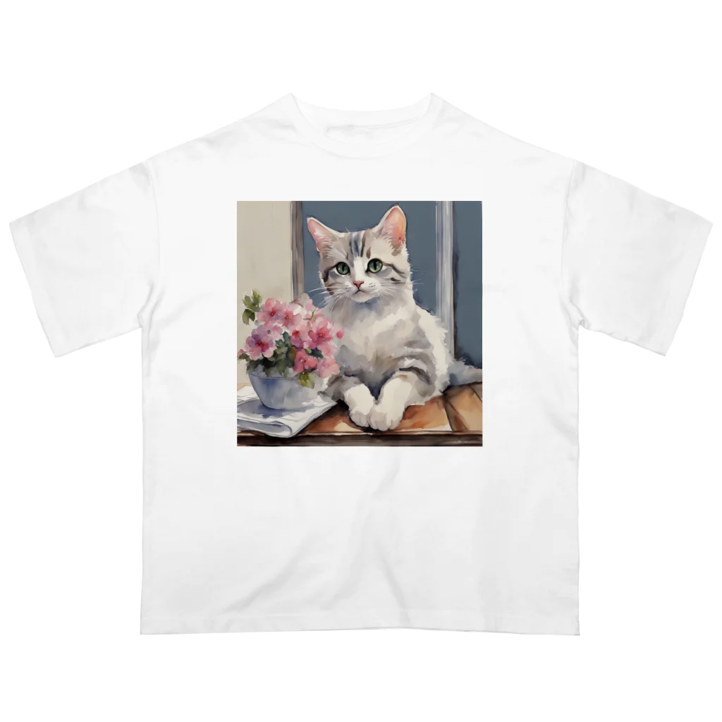 ローズの子猫 Oversized T-Shirt