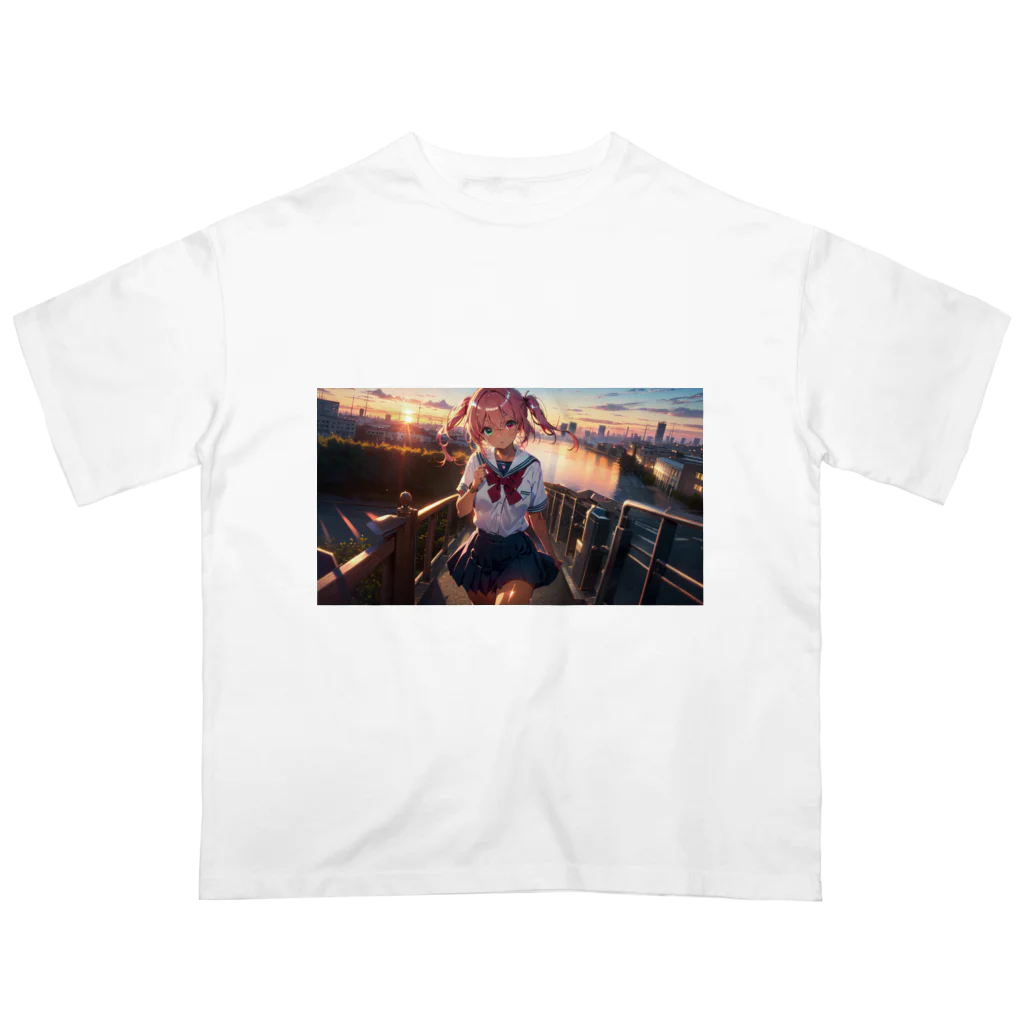 ヴィヴィオの夕焼け Oversized T-Shirt