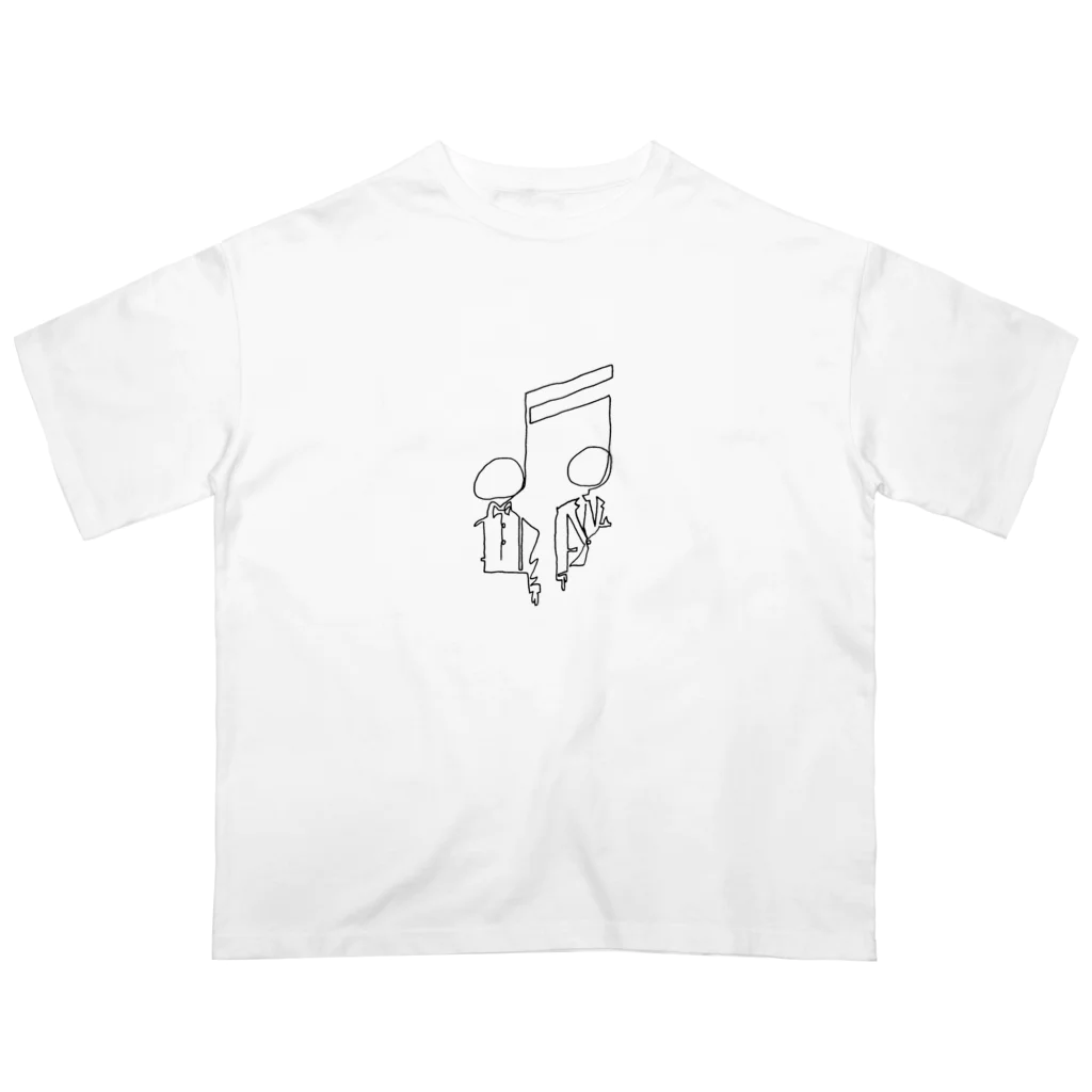 小森ロクワリの兄弟　一筆書き オーバーサイズTシャツ