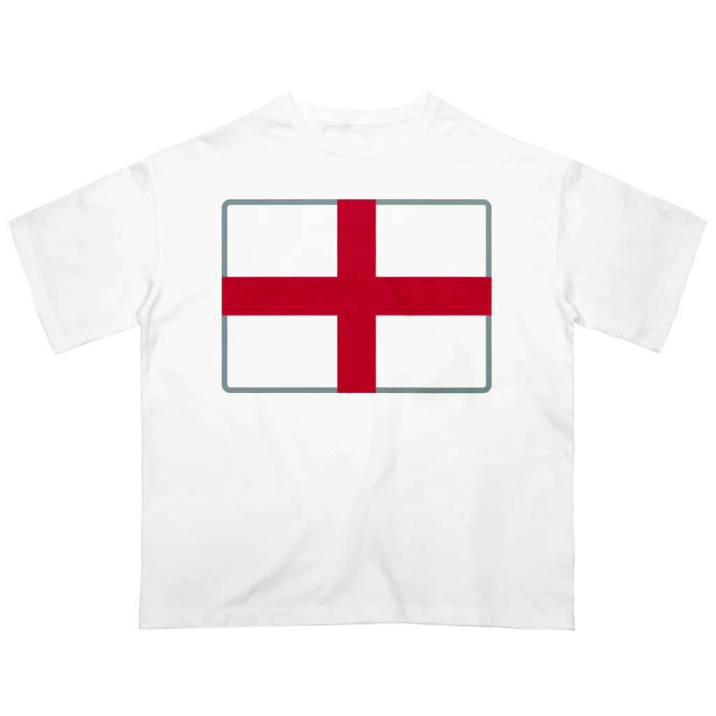お絵かき屋さんのイングランドの国旗 オーバーサイズTシャツ