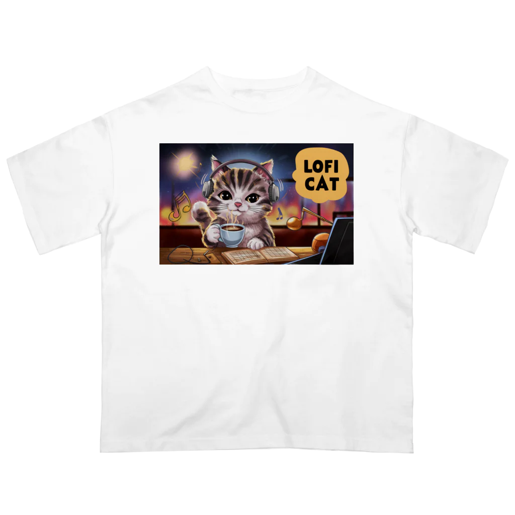 RySのLo-Fi Cat オーバーサイズTシャツ