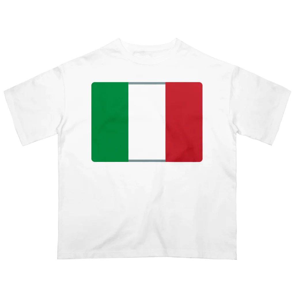 お絵かき屋さんのイタリアの国旗 Oversized T-Shirt