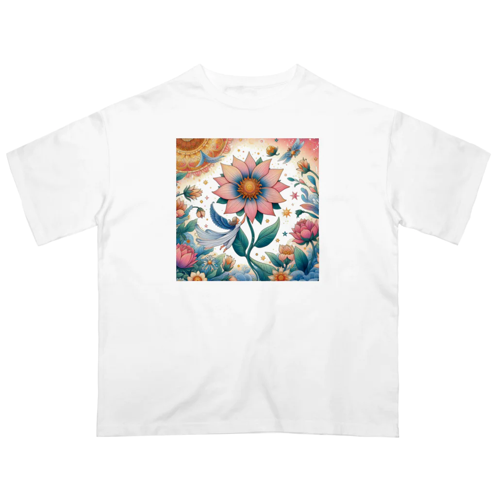 momoart8888の天使のいる世界 オーバーサイズTシャツ