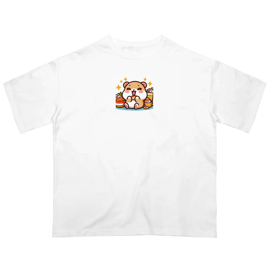 iota01の食欲旺盛なかわいいハムスター Oversized T-Shirt