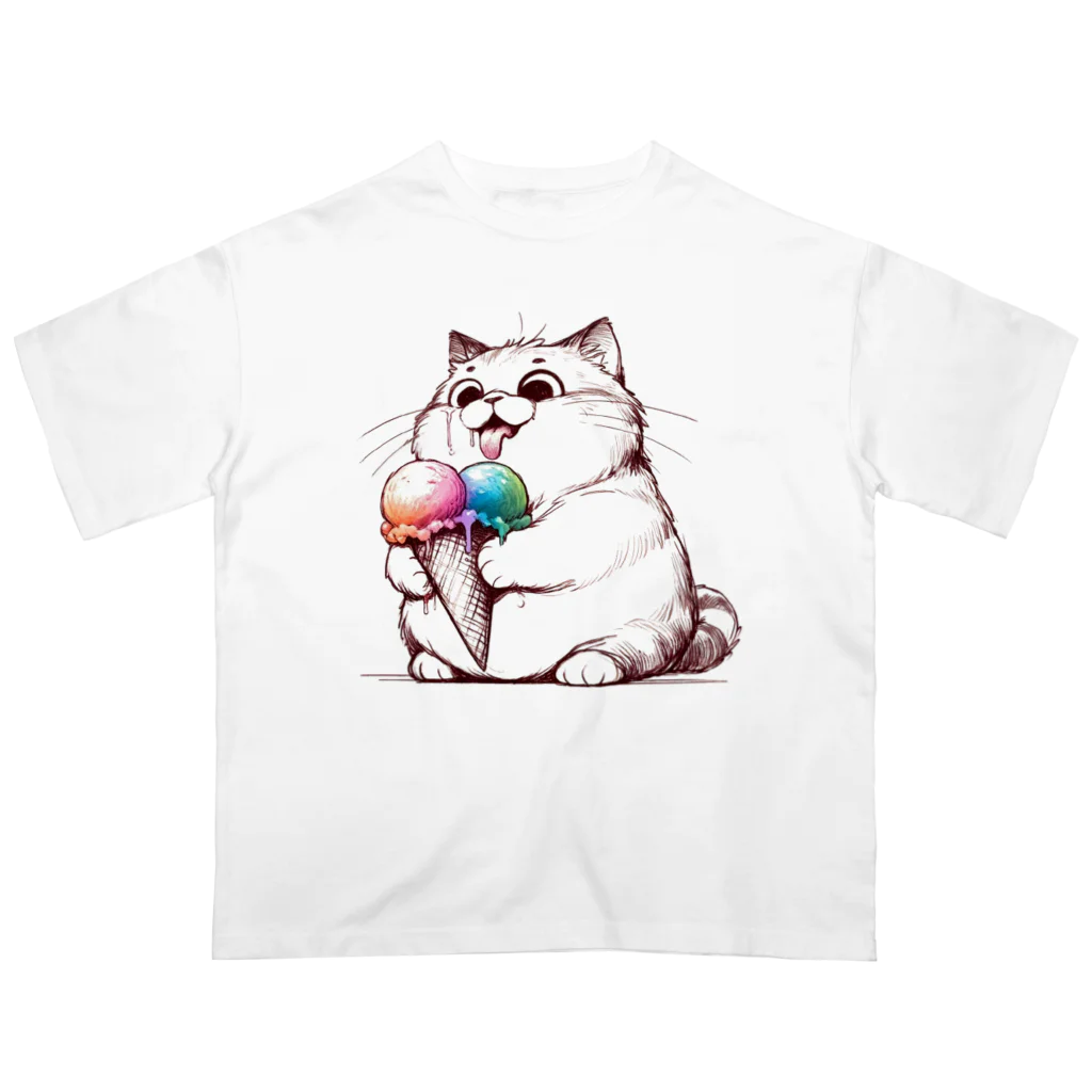 ねこったなぁのペロ助 Oversized T-Shirt