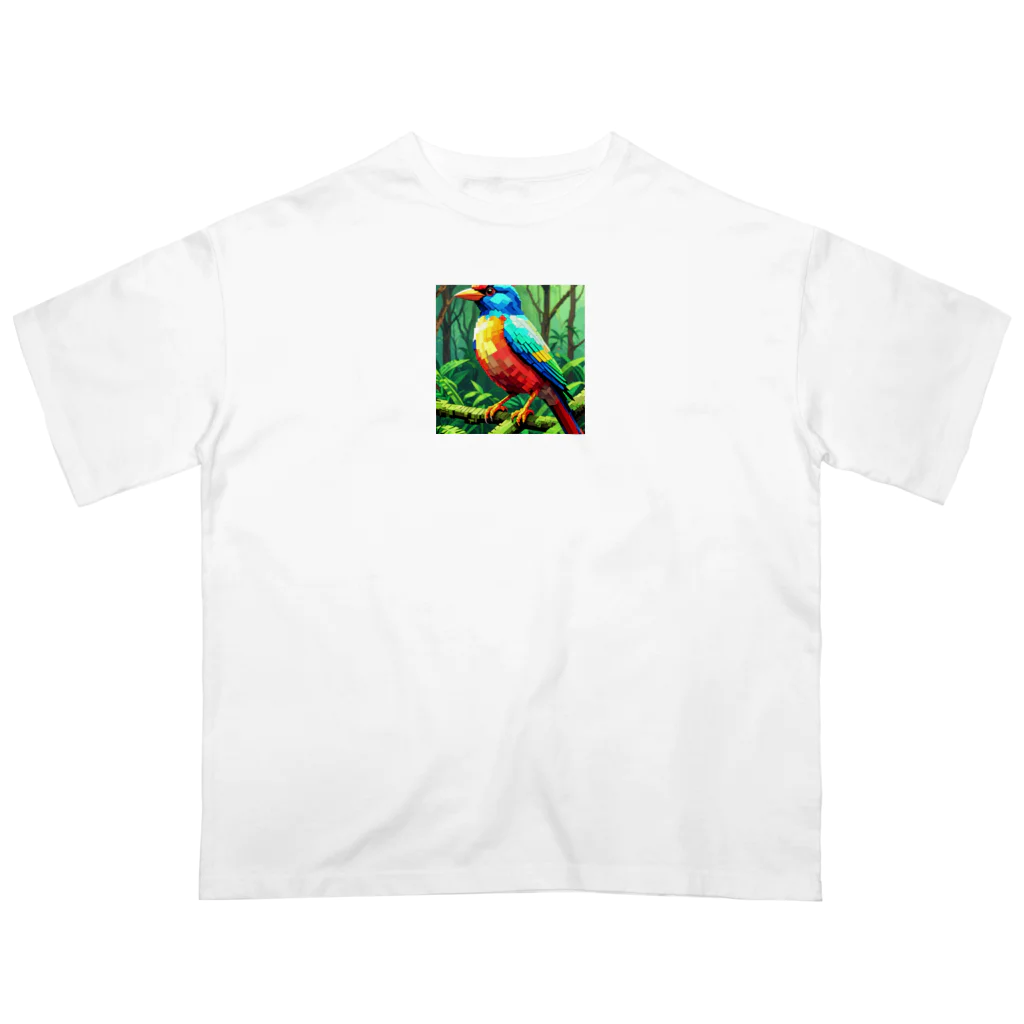 かたまりのドットインコ オーバーサイズTシャツ