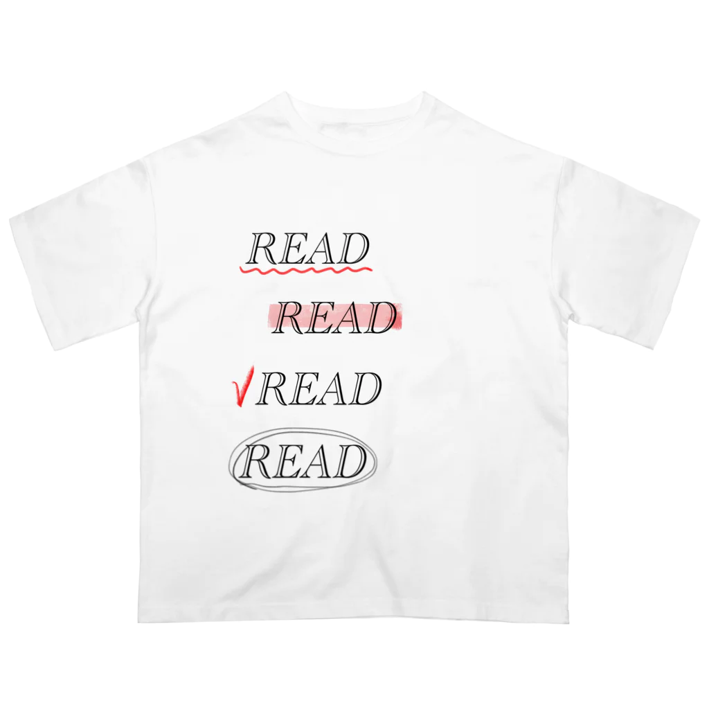 momokei&UのREAD READ READ READ オーバーサイズTシャツ