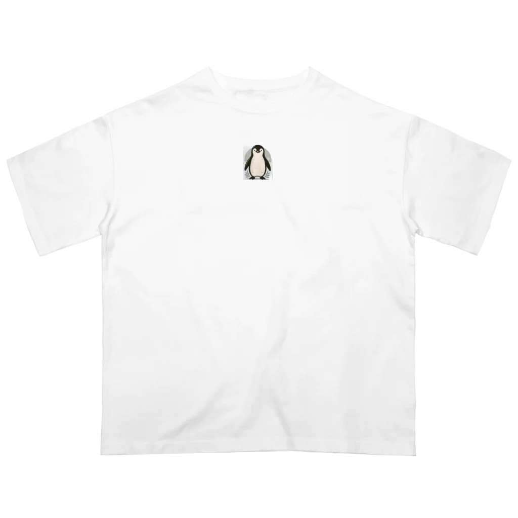 駱駝の優しいペンギン オーバーサイズTシャツ