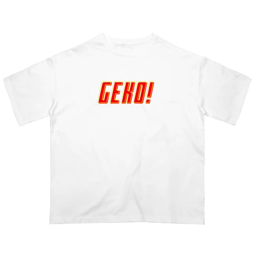 下戸同盟の下戸同盟「GEKO！」レッド オーバーサイズTシャツ