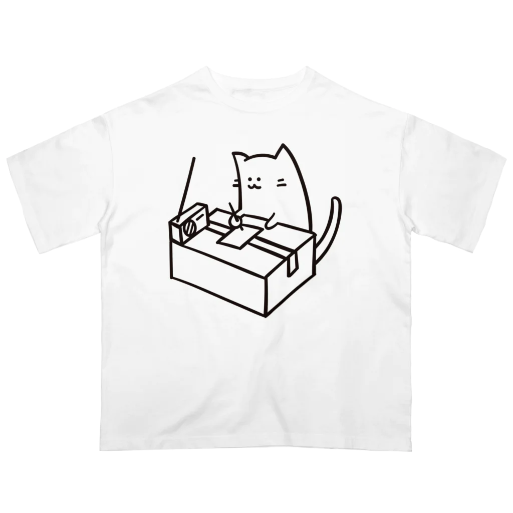 キマグレインクのハガキ職にゃん Oversized T-Shirt