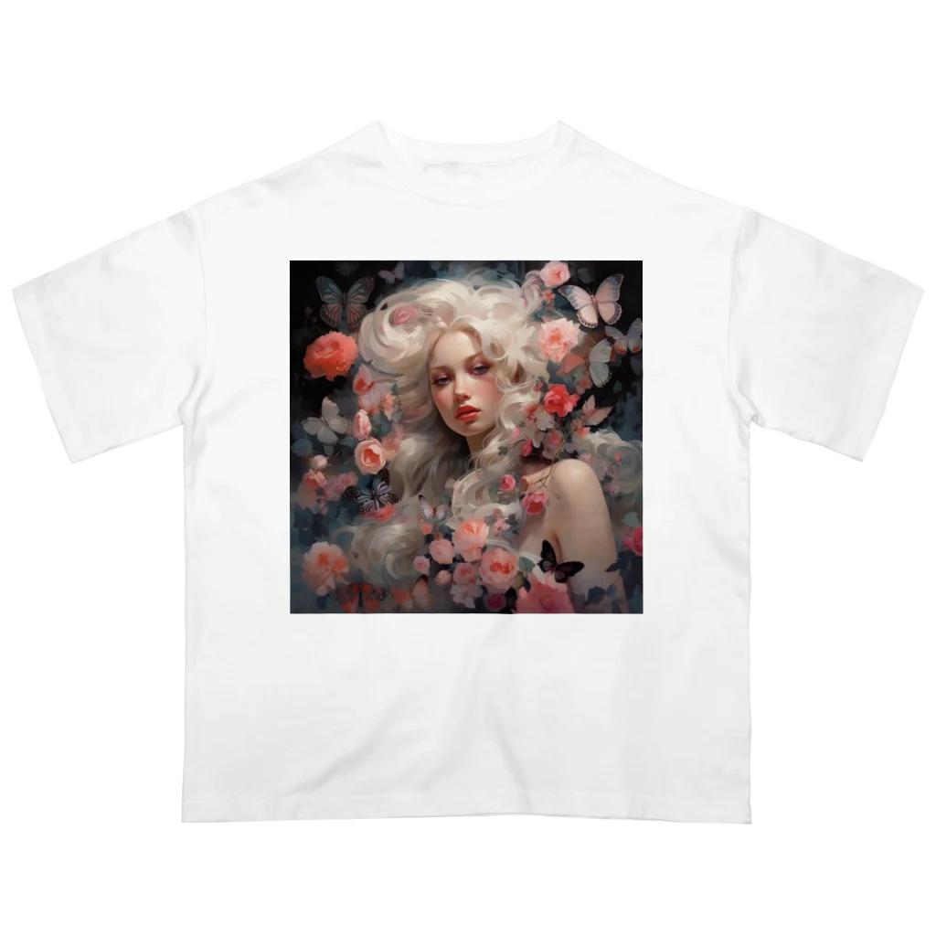 AQUAMETAVERSEの花と美女　なでしこ1478 オーバーサイズTシャツ