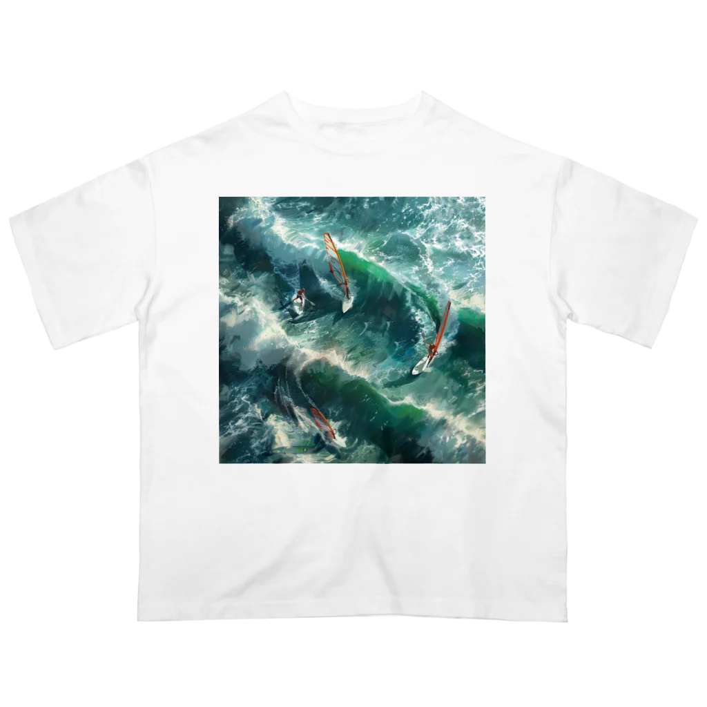 AQUAMETAVERSEのsupとwindsurfingrレース　エンジェル717 2065 Oversized T-Shirt