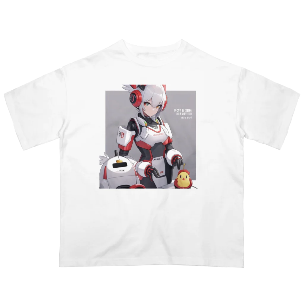 peek25の朝用ロボット オーバーサイズTシャツ