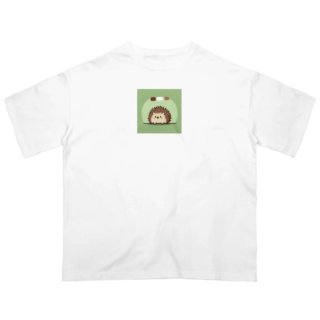 きほんてきにはものと～んのハリネズミ オーバーサイズTシャツ