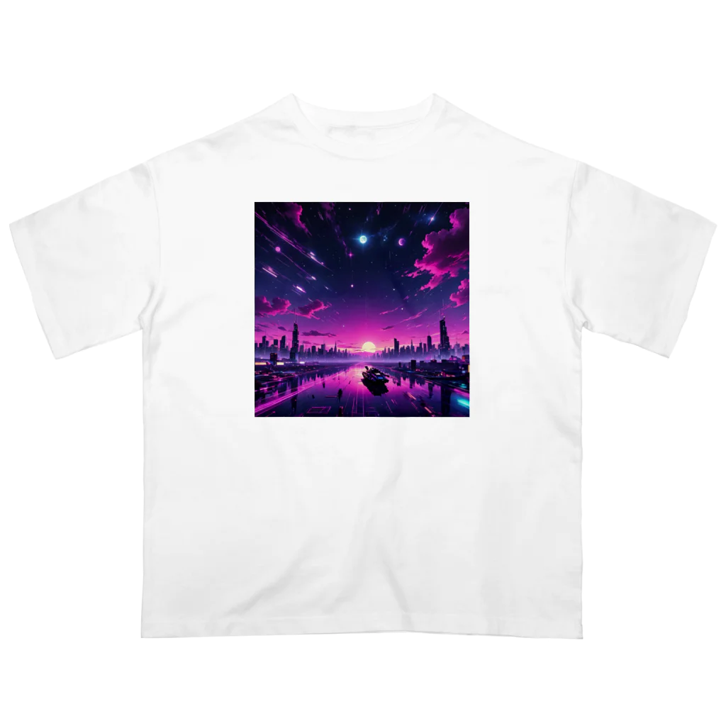 LUF_jpsのPurple sunset Oversized T-Shirt