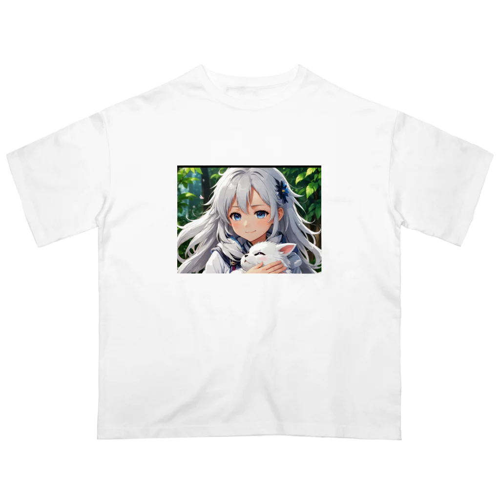 巫女スタぐらむのだっこされる神様 Oversized T-Shirt