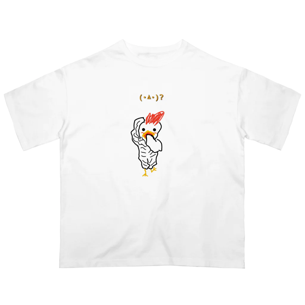 そらいろのJewelの(*˙꒫˙* ) 顔ニワさん🐔 オーバーサイズTシャツ