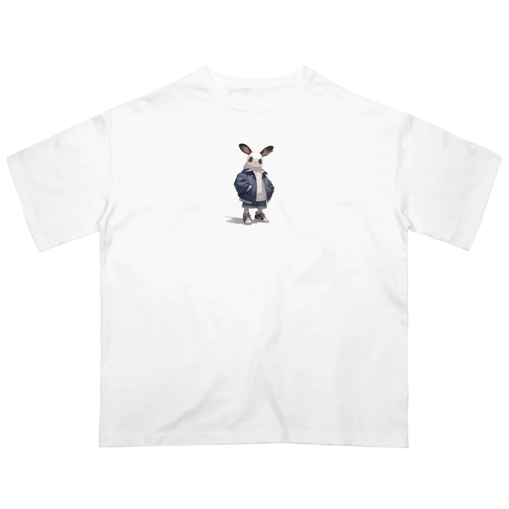 AQUAMETAVERSEのうさぎ君 BeeBee 1786 オーバーサイズTシャツ