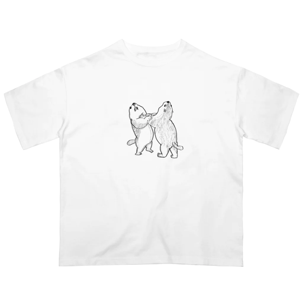marmot addict ［マーモット中毒］のマーモット相撲 オーバーサイズTシャツ