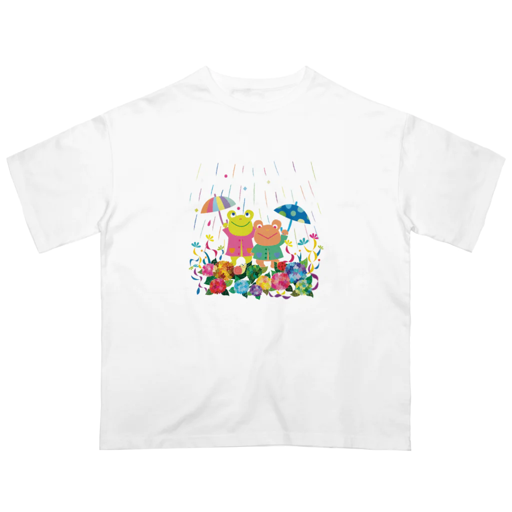 midoriのカエルのハッピーデイ オーバーサイズTシャツ