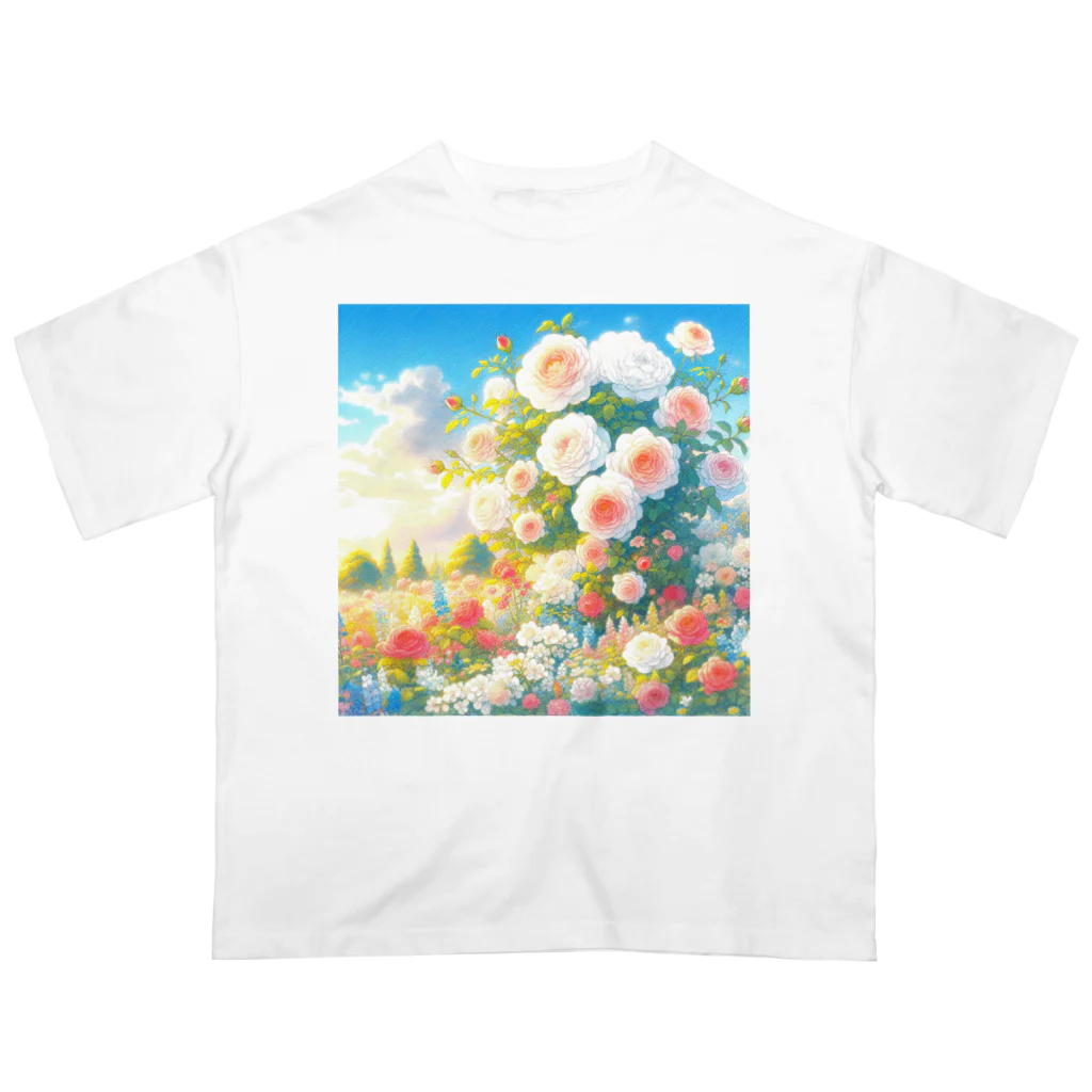 huwari-hanaakariのバラ Oversized T-Shirt