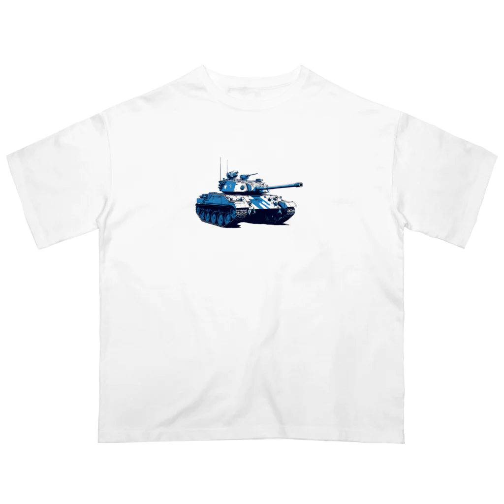 mochikun7の戦車イラスト04 オーバーサイズTシャツ