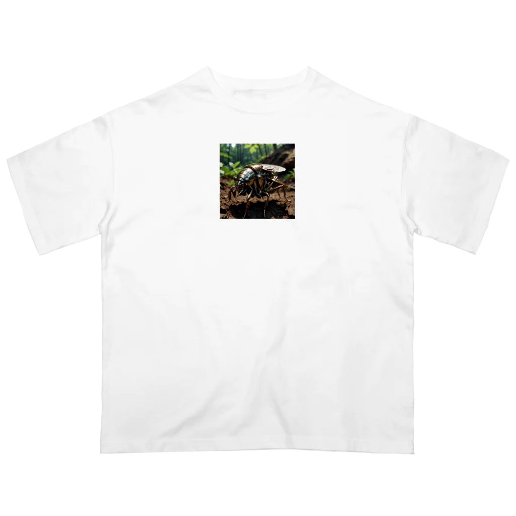 majimeのロボ蝉幼虫 Oversized T-Shirt