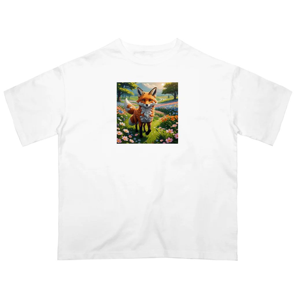 Enchanted Charm EmporiumのPetal Fox ("ペタルフォックス") オーバーサイズTシャツ